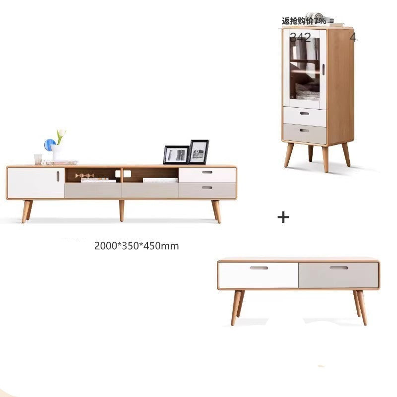 Beech solid wood multicolor design TV cabinet "