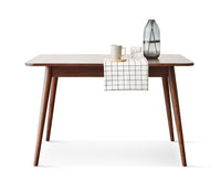 Oak, Black Walnut Solid Wood Telescopic Folding Dining Table