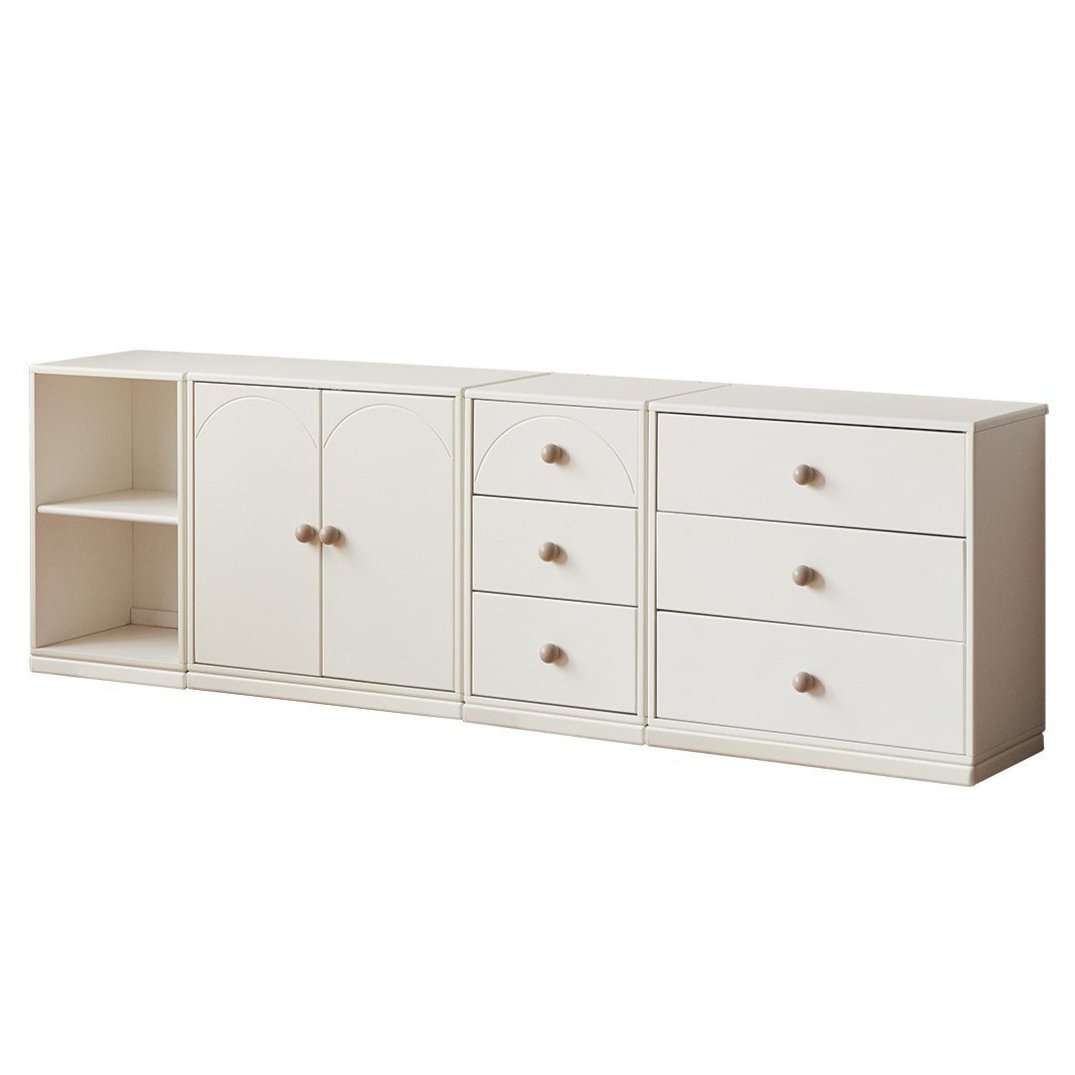 Pine solid wood cream style Kids Dresser, chests, storage cabinet