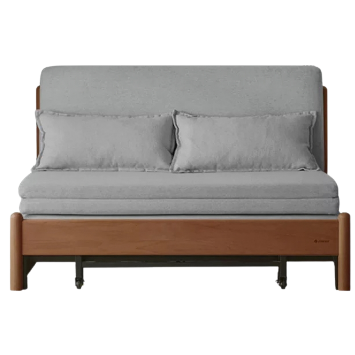 Beech Solid Wood Minimalist Pull-Out Sofa Bed
