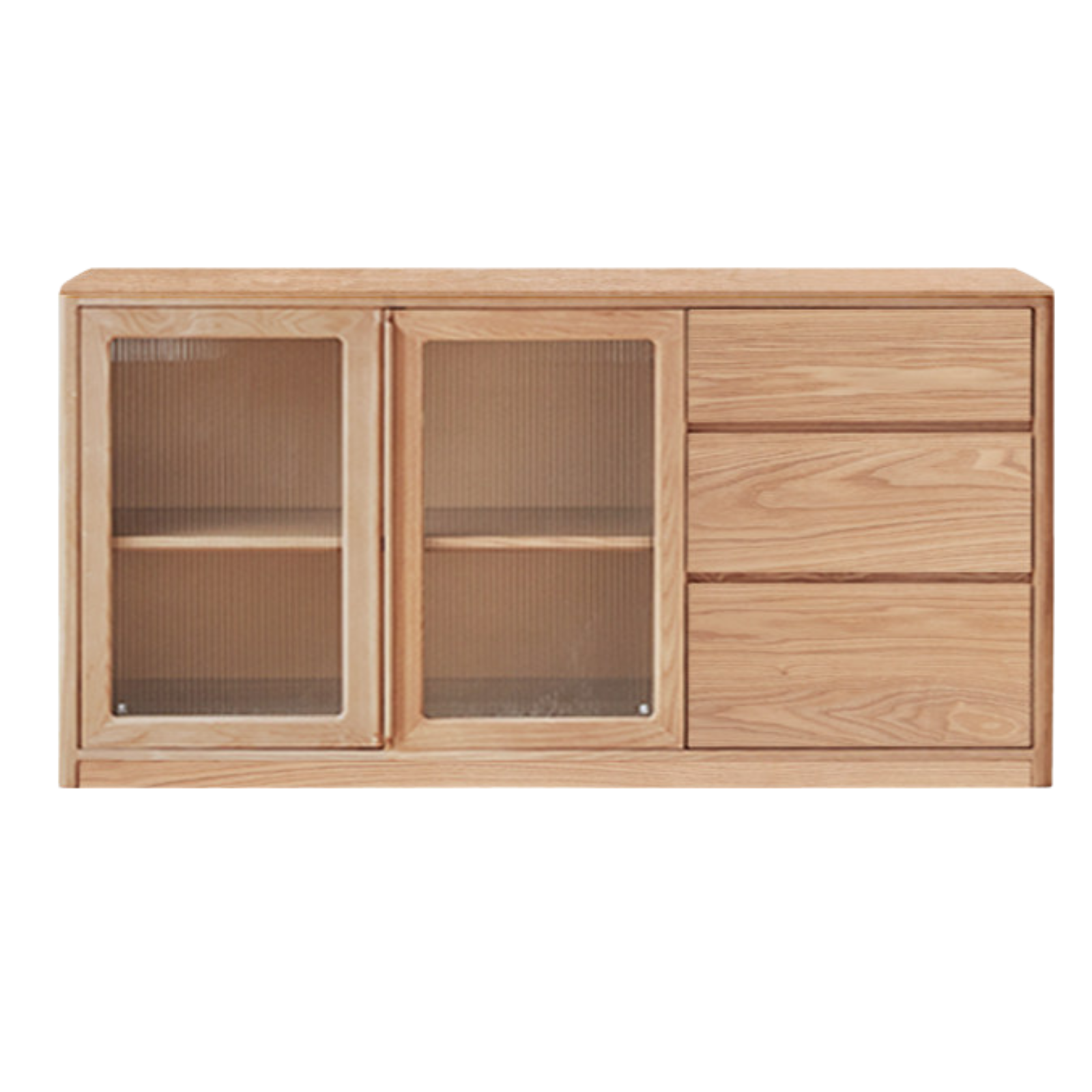 Ash Solid Wood White Wax Rock Plate Sideboard