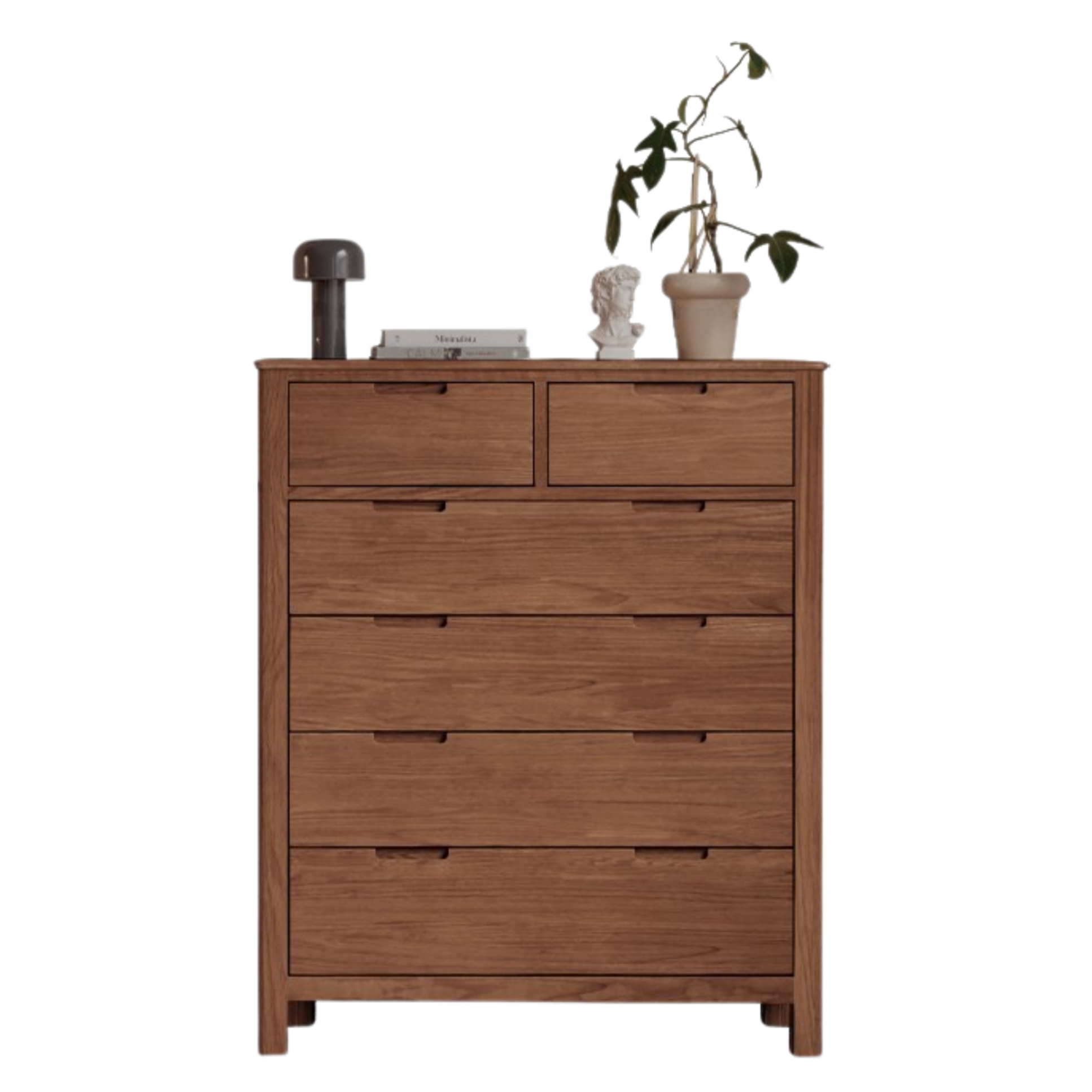 Oak Solid Wood, Solid Rubberwood Nordic Chest of Drawers