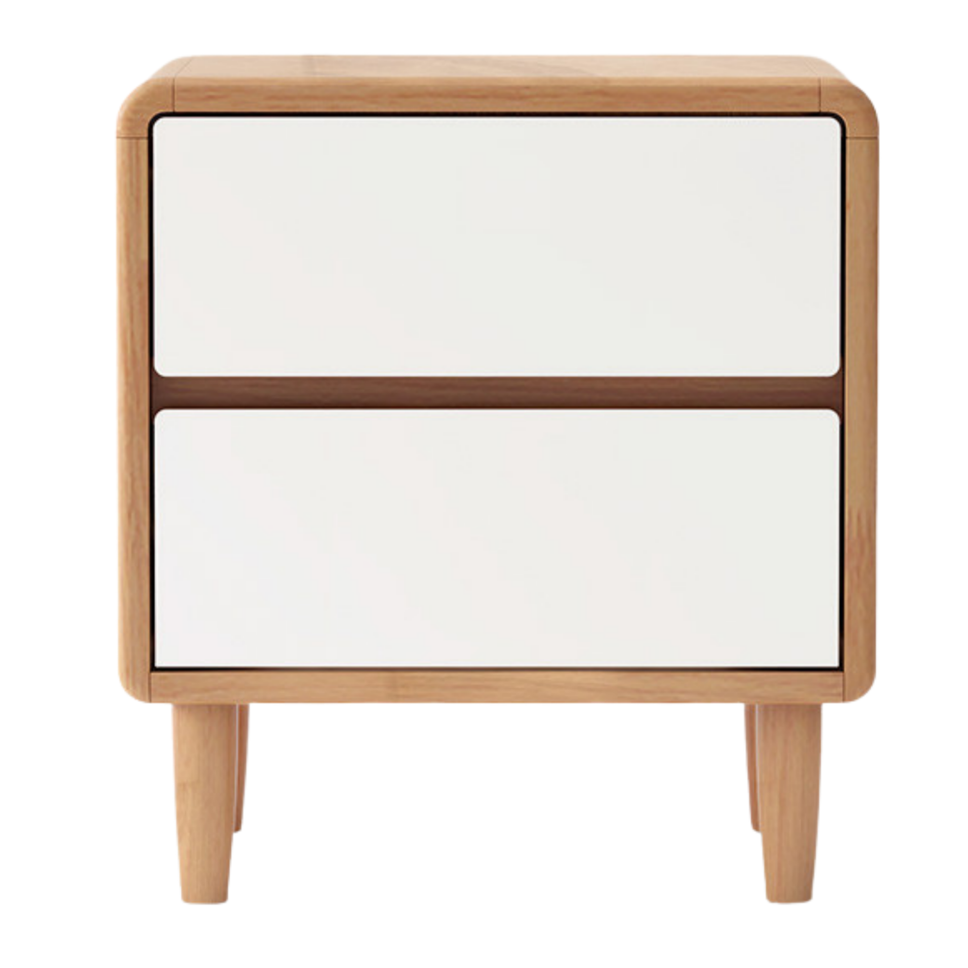 Oak Solid Wood, Solid RubberWood Nightstand