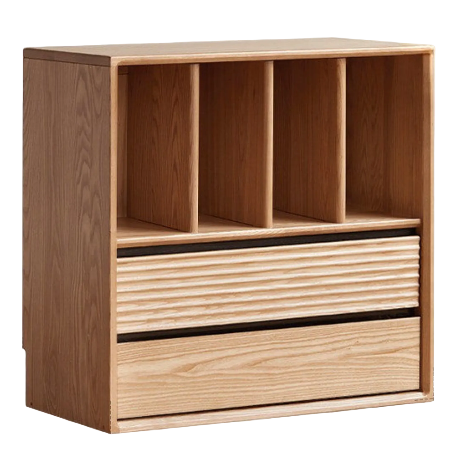 Ash, White Ash, Oak Solid Wood Combination Module Bookcase))