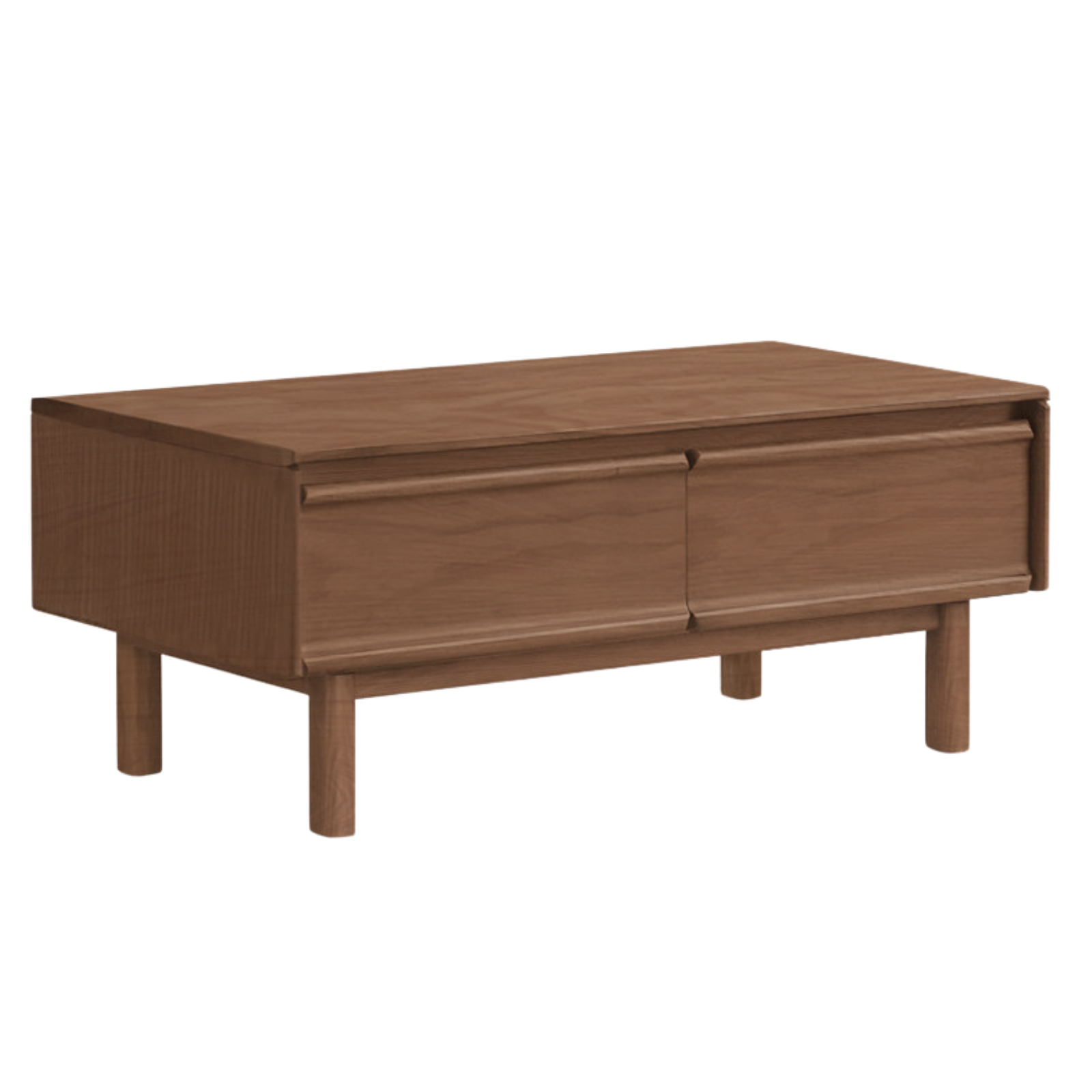 Black Walnut, Ash, Oak Solid Wood, Solid Longan Hardwood Modern Coffee Table