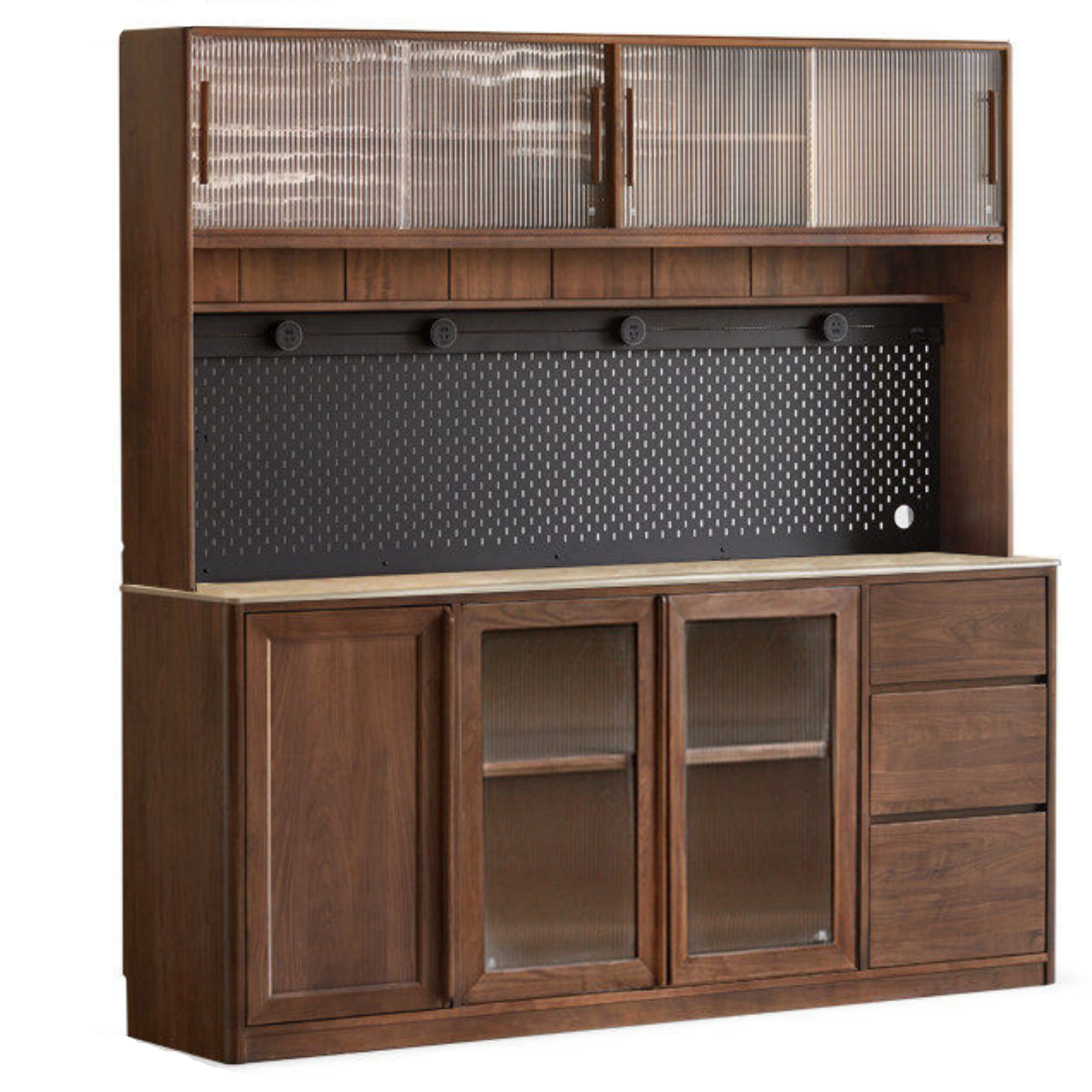 Black Walnut Solid Wood Sideboard Hole Storage