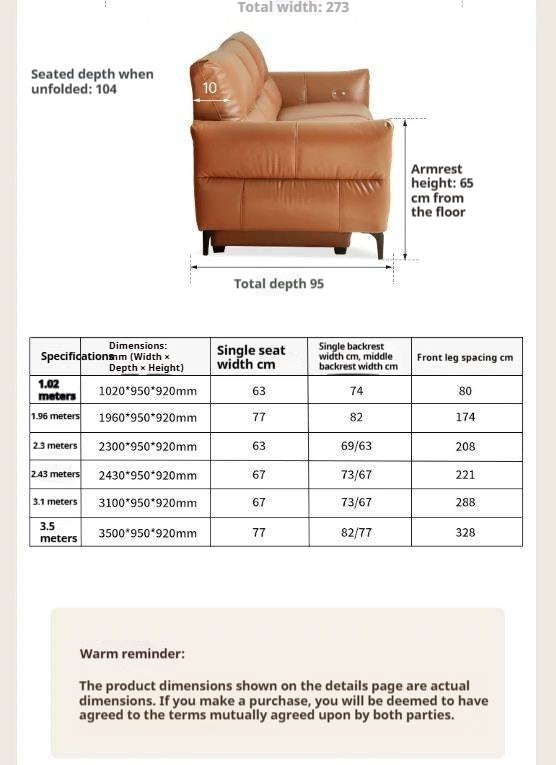 Genuine Leather Modular Power Reclining Sofa