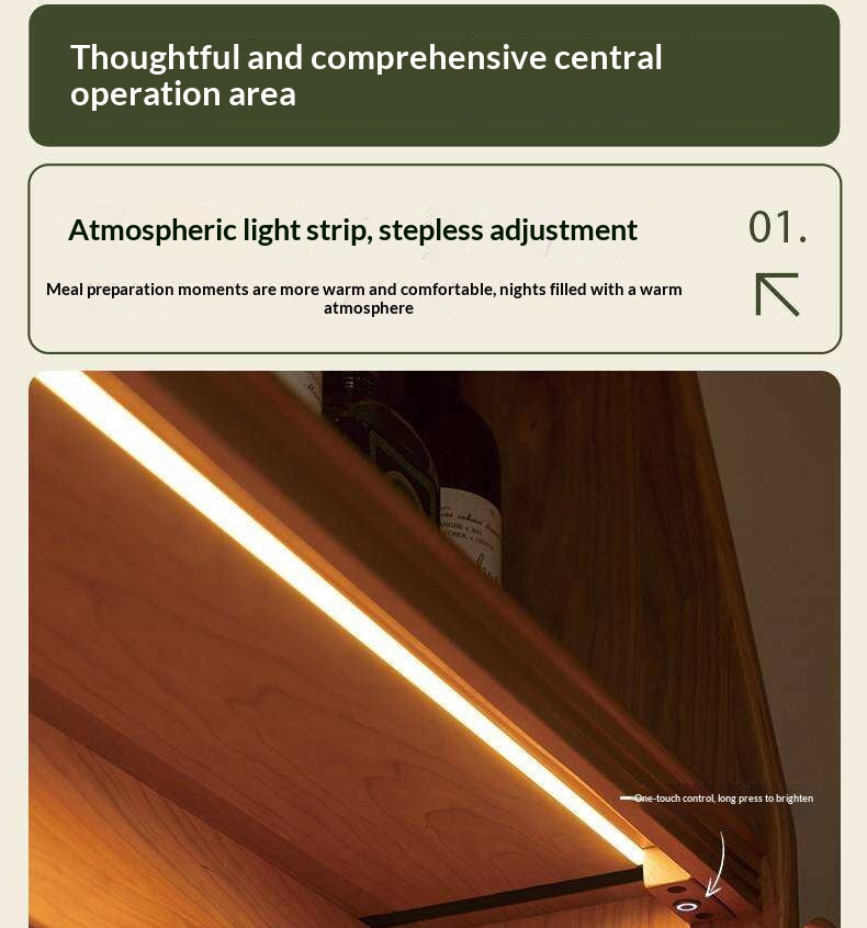 Cherry Solid Wood Sideboard High Cabinet Multi-Functional Buffet