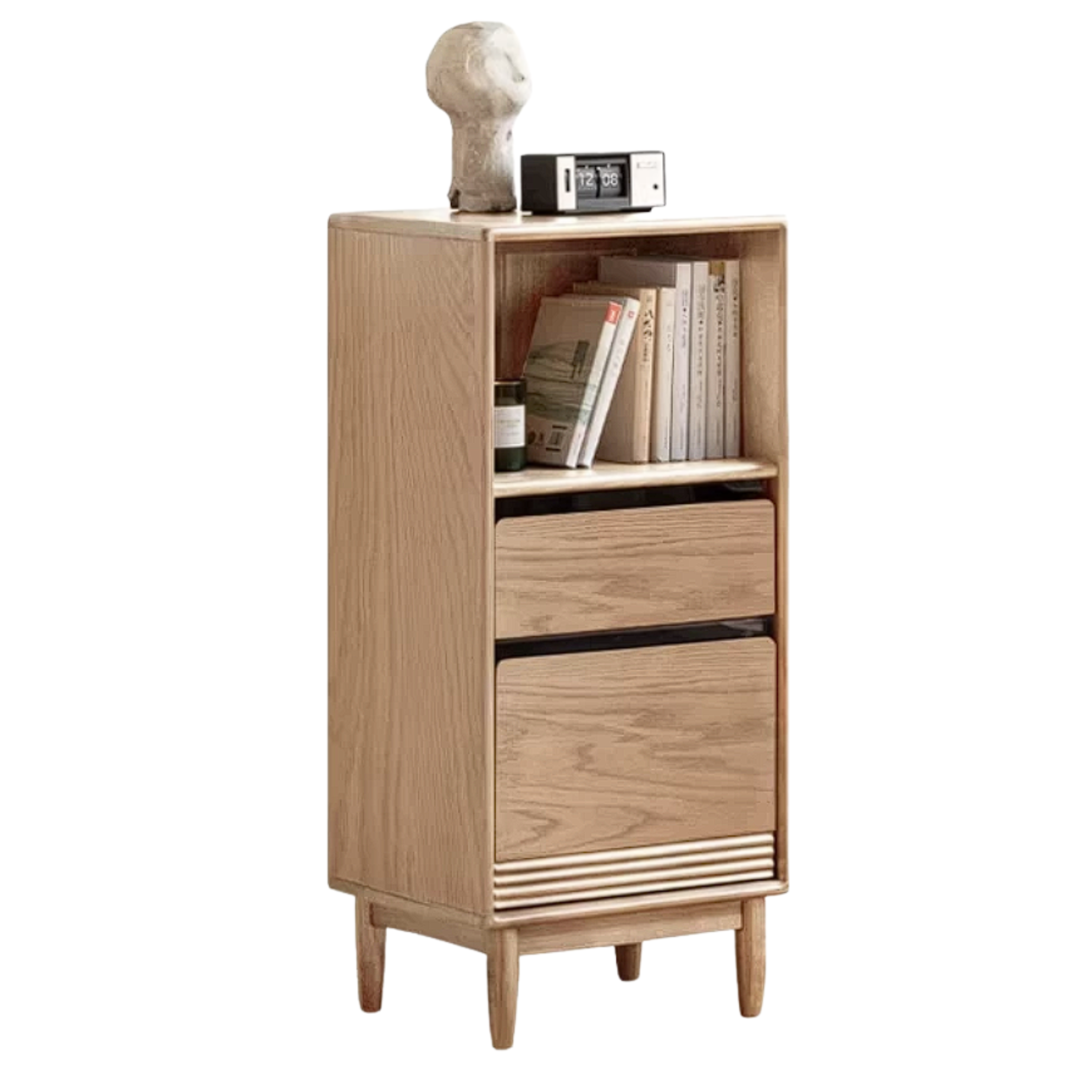 Black Walnut, Golden Rosewood, Oak, Ash, Cherry Solid Wood Side Cabinet with Minimalist TV Stand Storage Design