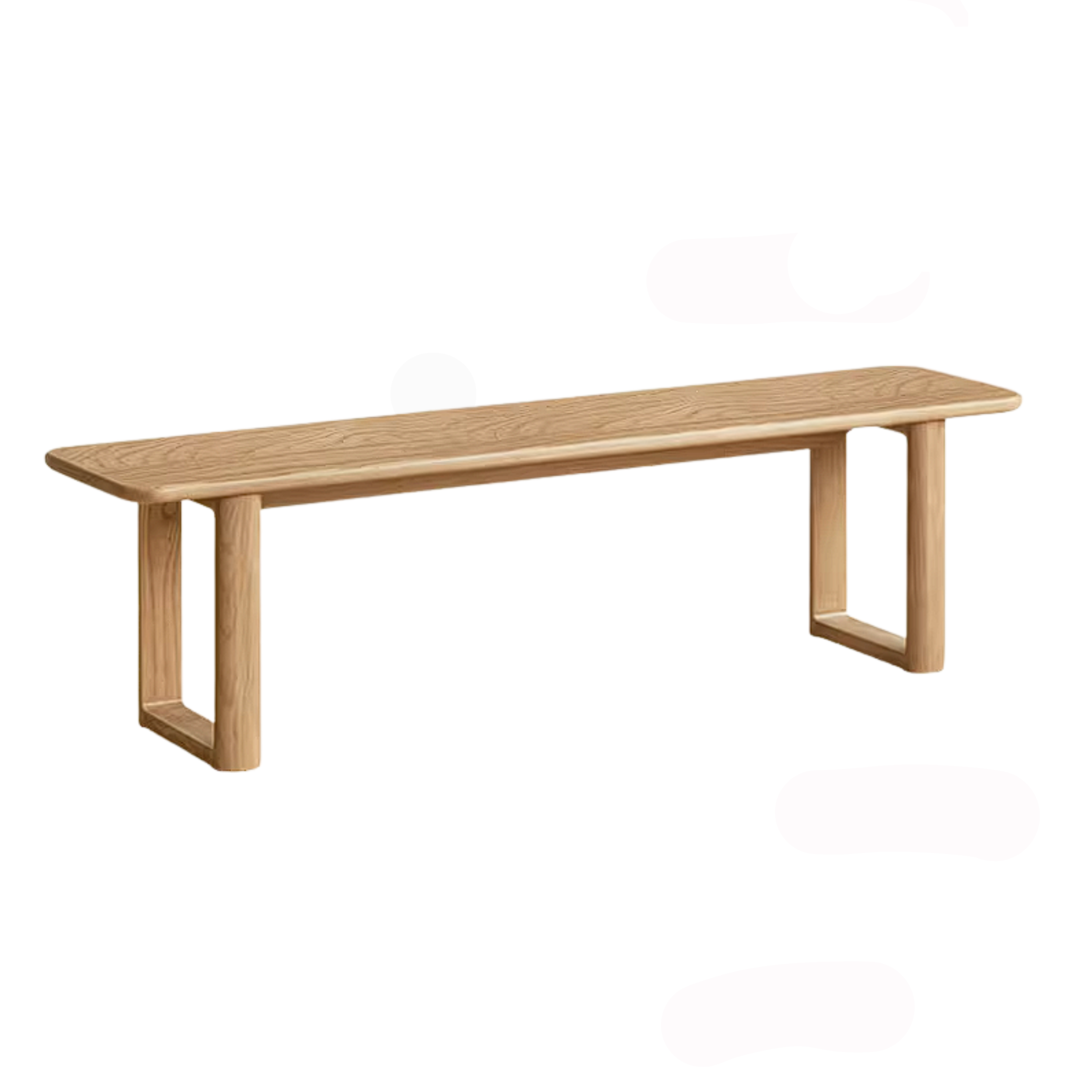 Oak, Ash Solid Wood Long Bench with Modern Minimalist Design