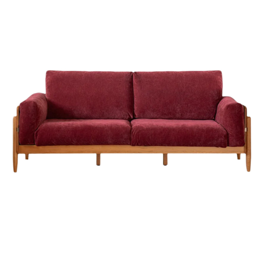 Cherry Solid Wood Modern Straight Sofa