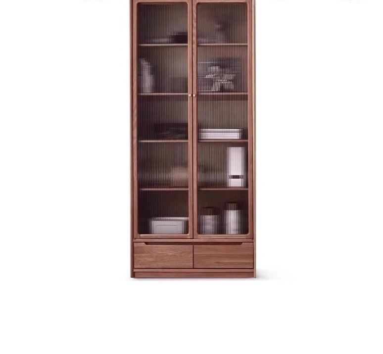 Oak Solid wood corner floor-standing free combination bookshelf<