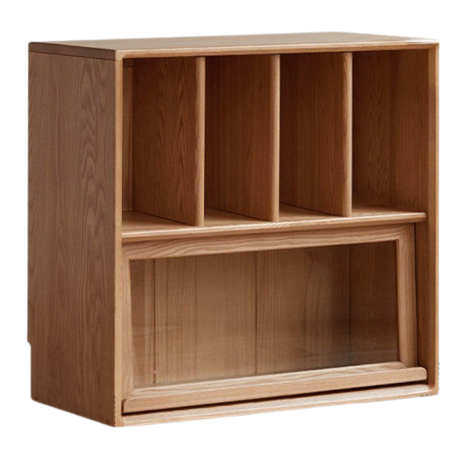 Ash, White Ash, Oak Solid Wood Combination Module Bookcase))