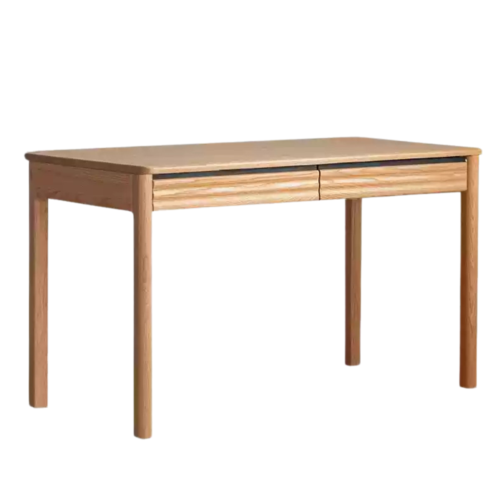 Oak Solid Wood Computer Desk With Drawer