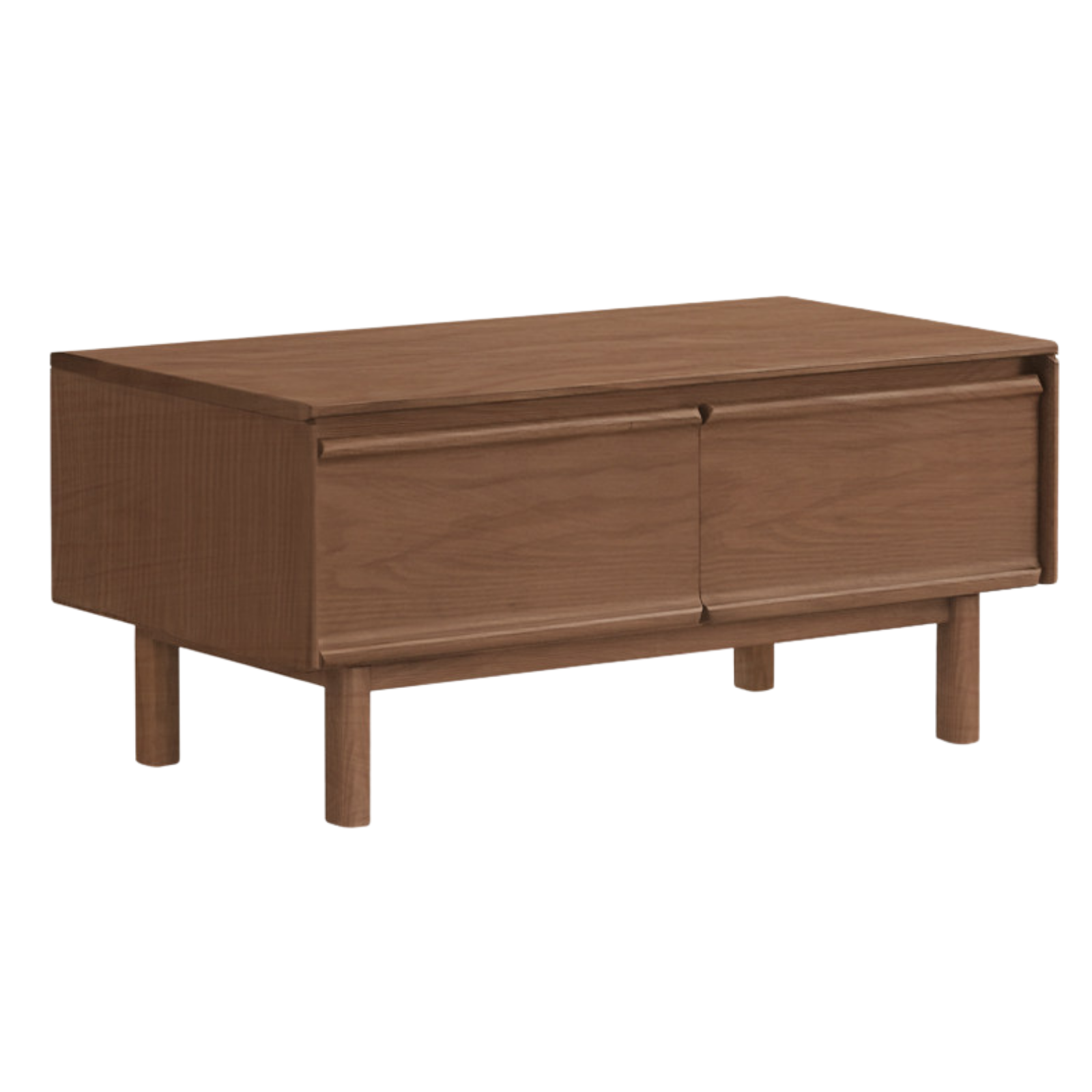Black Walnut, Ash, Oak Solid Wood, Solid Longan Hardwood Modern Coffee Table