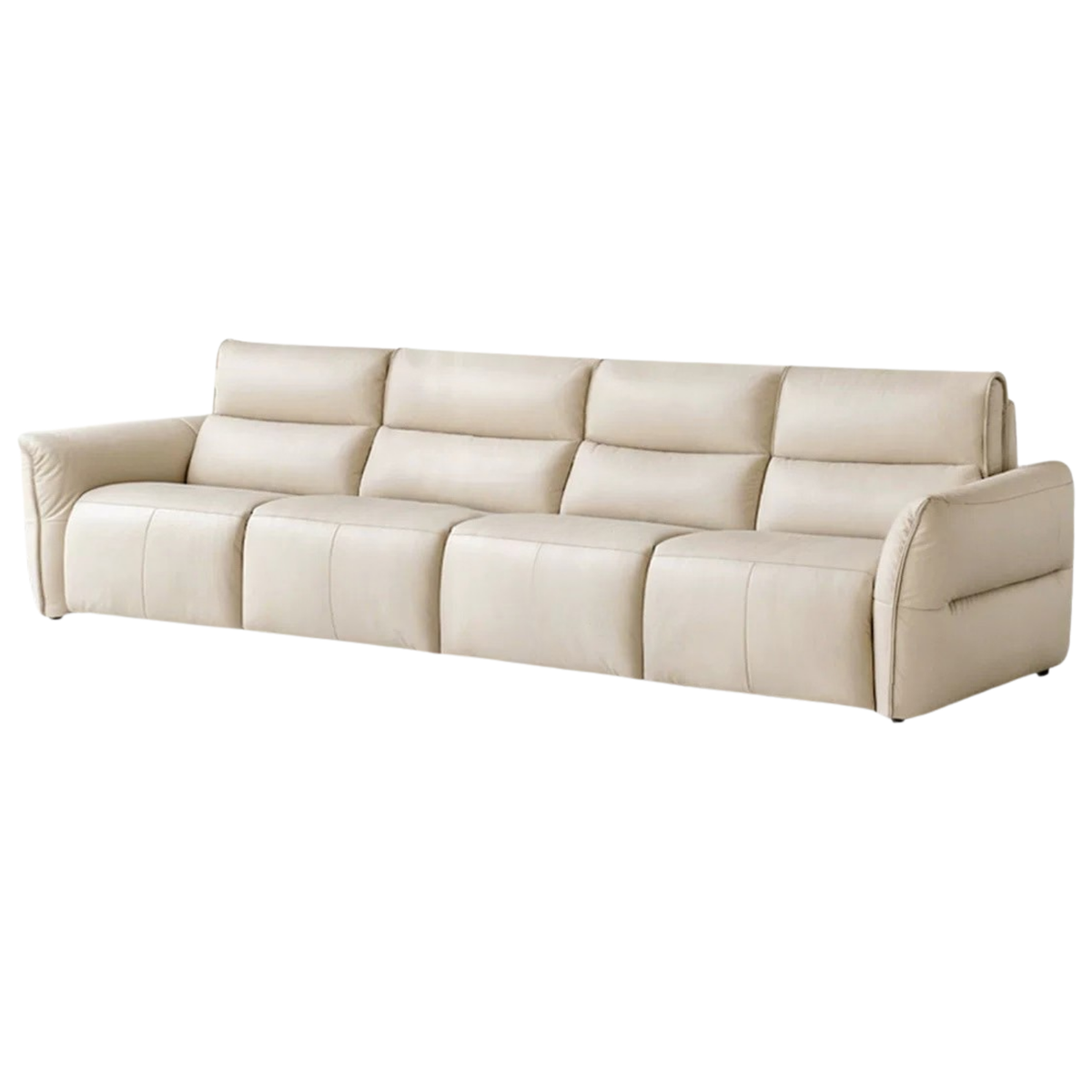 Genuine Leather Sofa Italian Light Luxury Tofu Block Sofa