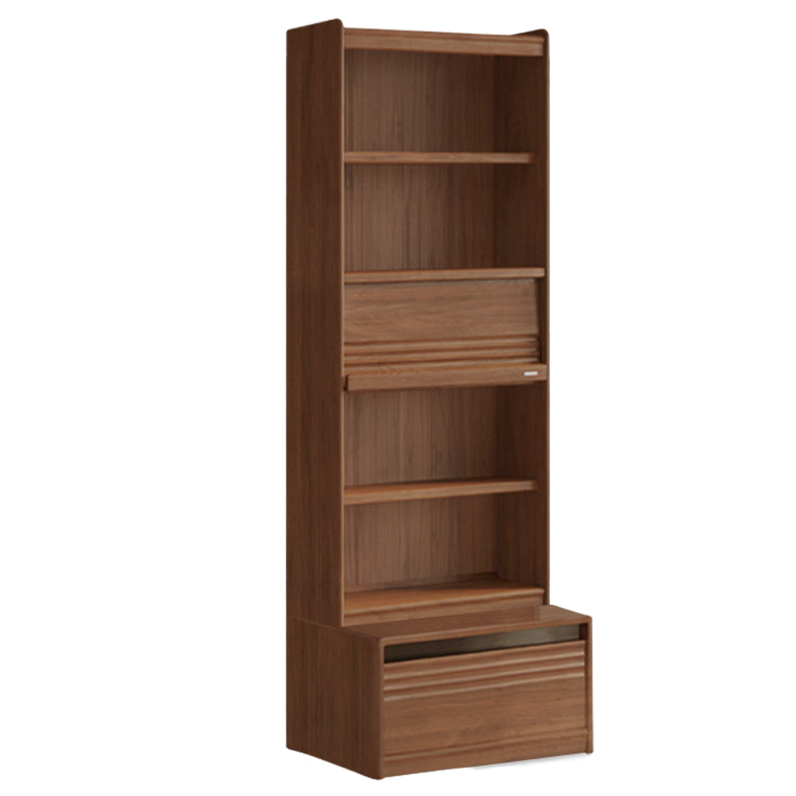Black Walnut, Sandalwood, Oak, Ash Solid Wood Combination Bookcase with Floor Display and Luxury Storage