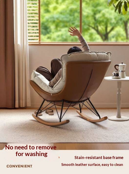 Fabric Rocking Lounge Chair with Soft Cushioned Seat - Best Seller