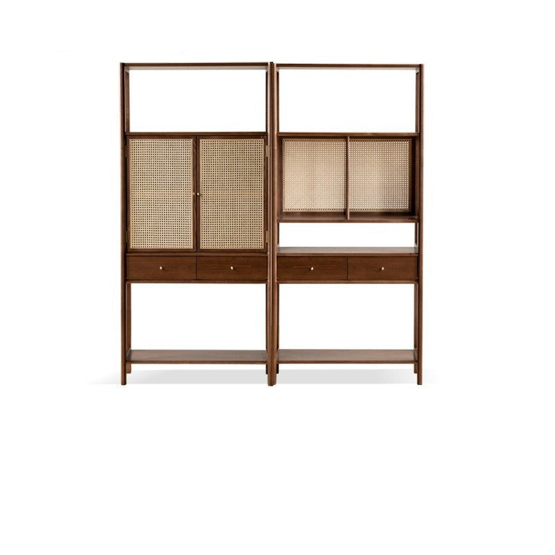 North American Black Walnut, Ash solid wood bookshelf display cabinet simple bookcase<