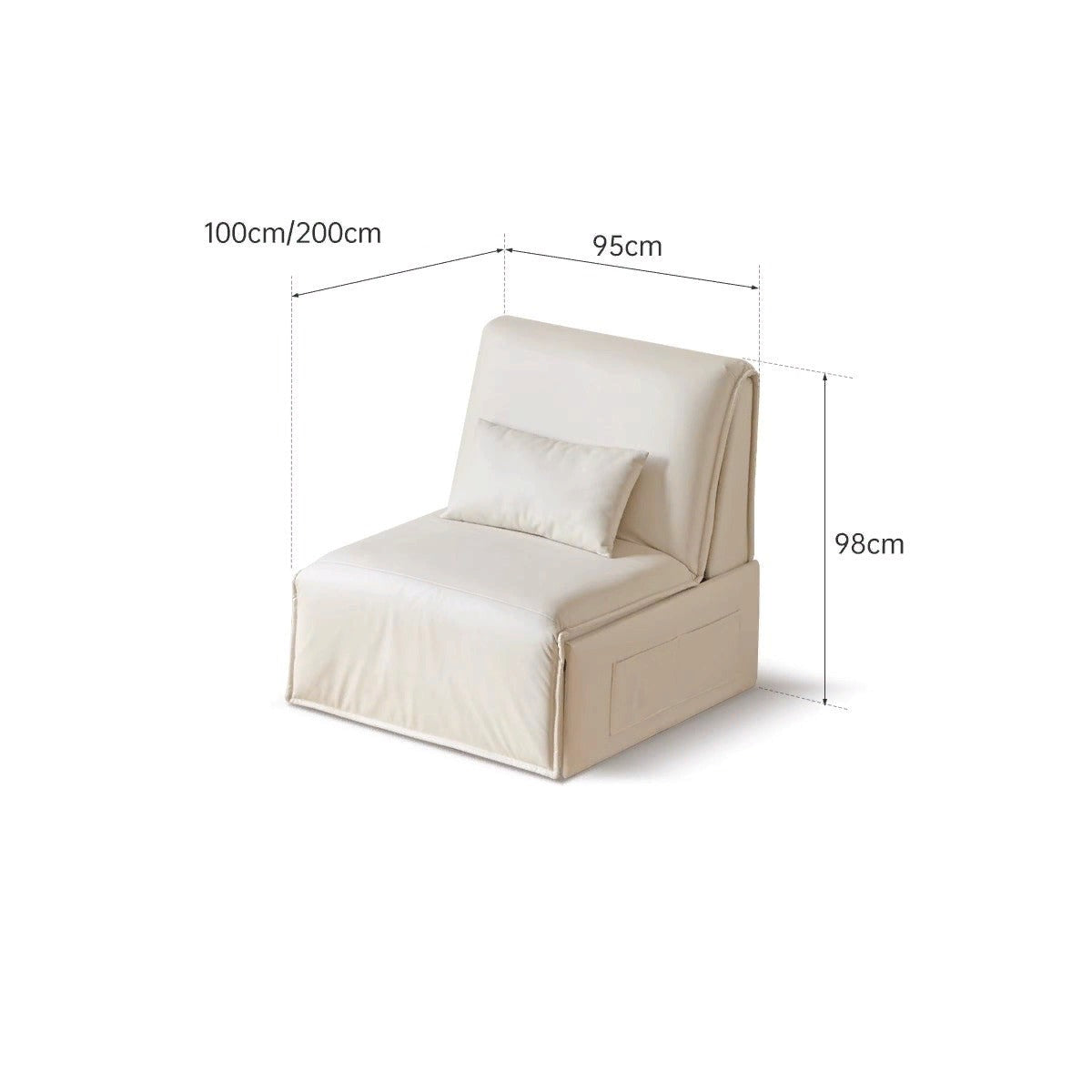 Electric sofa bed multi-functional folding telescopic technology fabric+
