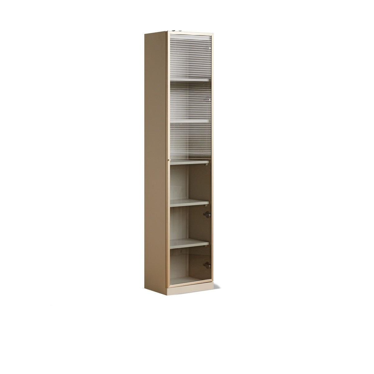 Poplar solid wood bookcase light luxury style<