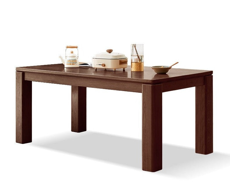 Oak solid wood thick legs dining table"