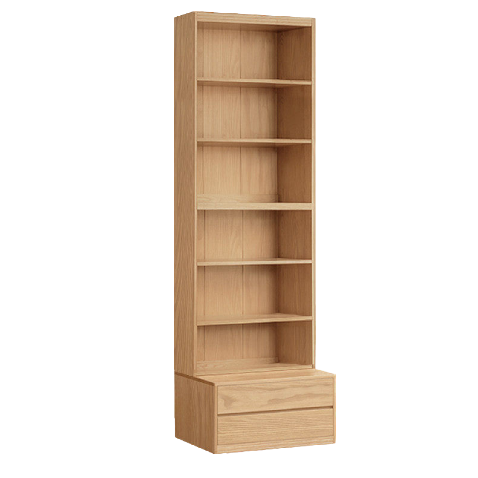 Ash, Oak Solid Wood Modern Combination Bookcase Integrated Card Seat