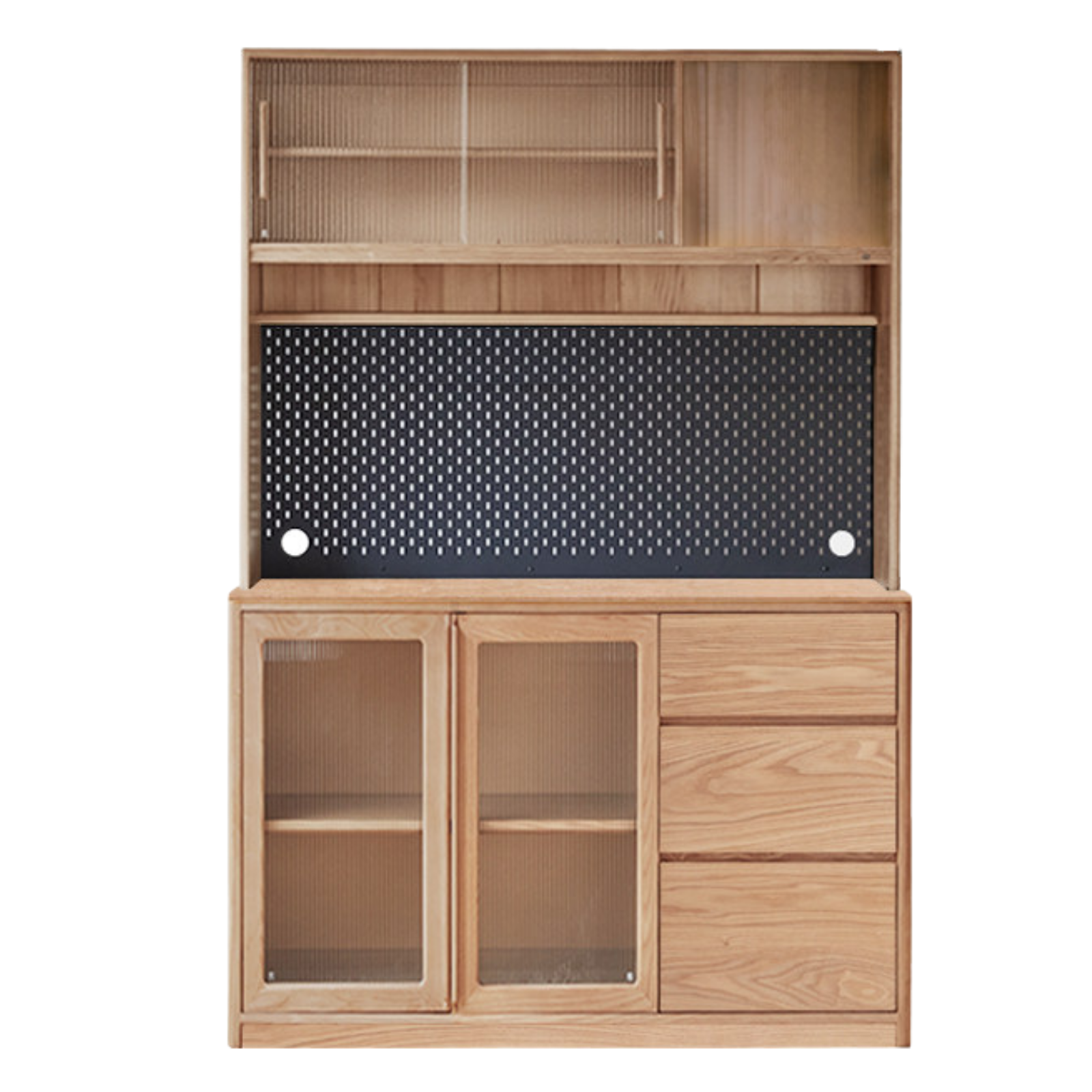 Ash Solid Wood White Wax Rock Plate Sideboard