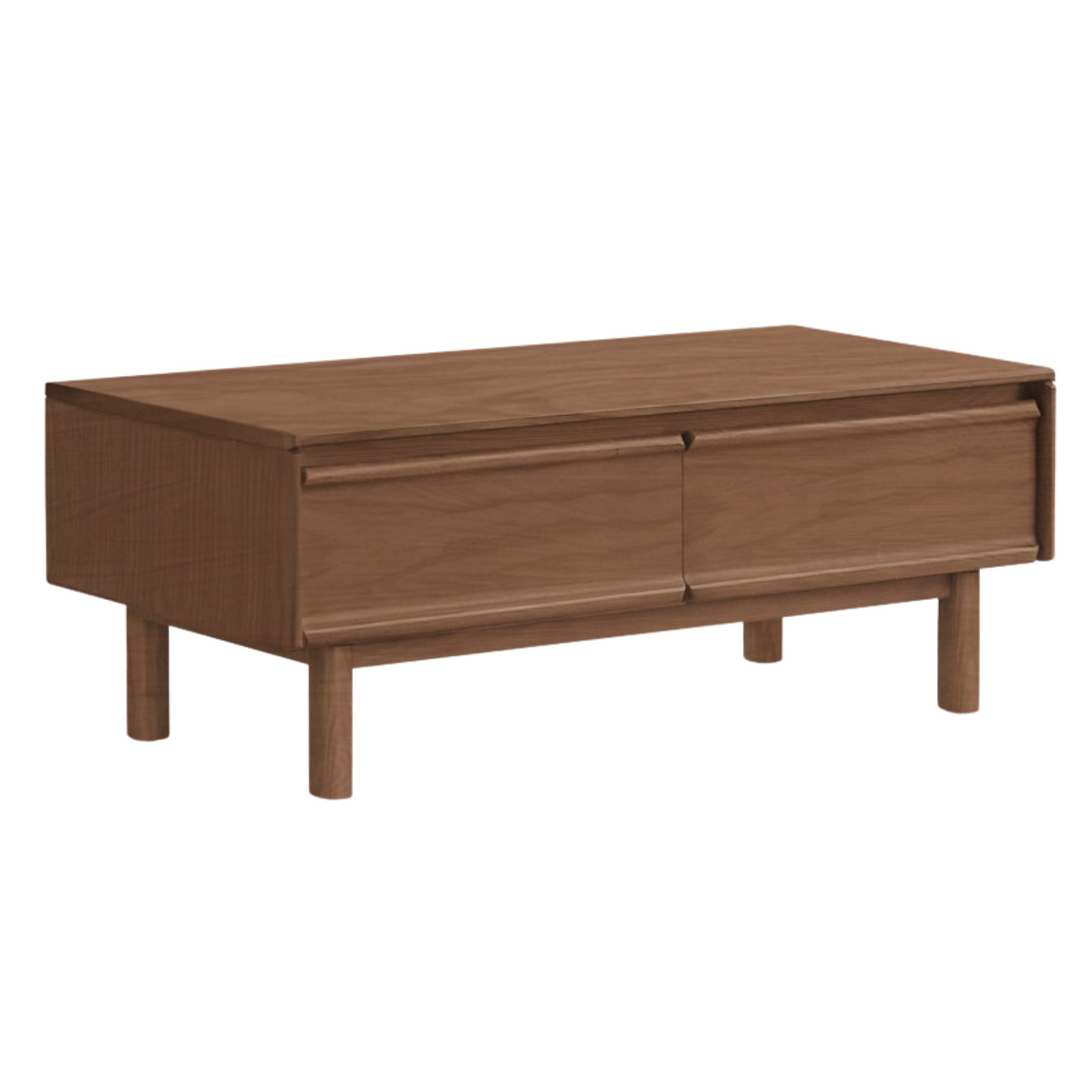 Black Walnut, Ash, Oak Solid Wood, Solid Longan Hardwood Modern Coffee Table