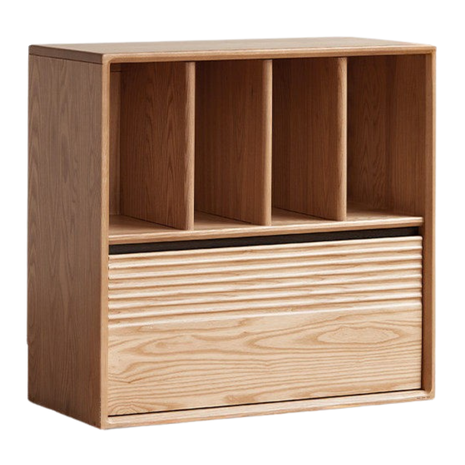 Ash, White Ash, Oak Solid Wood Combination Module Bookcase))