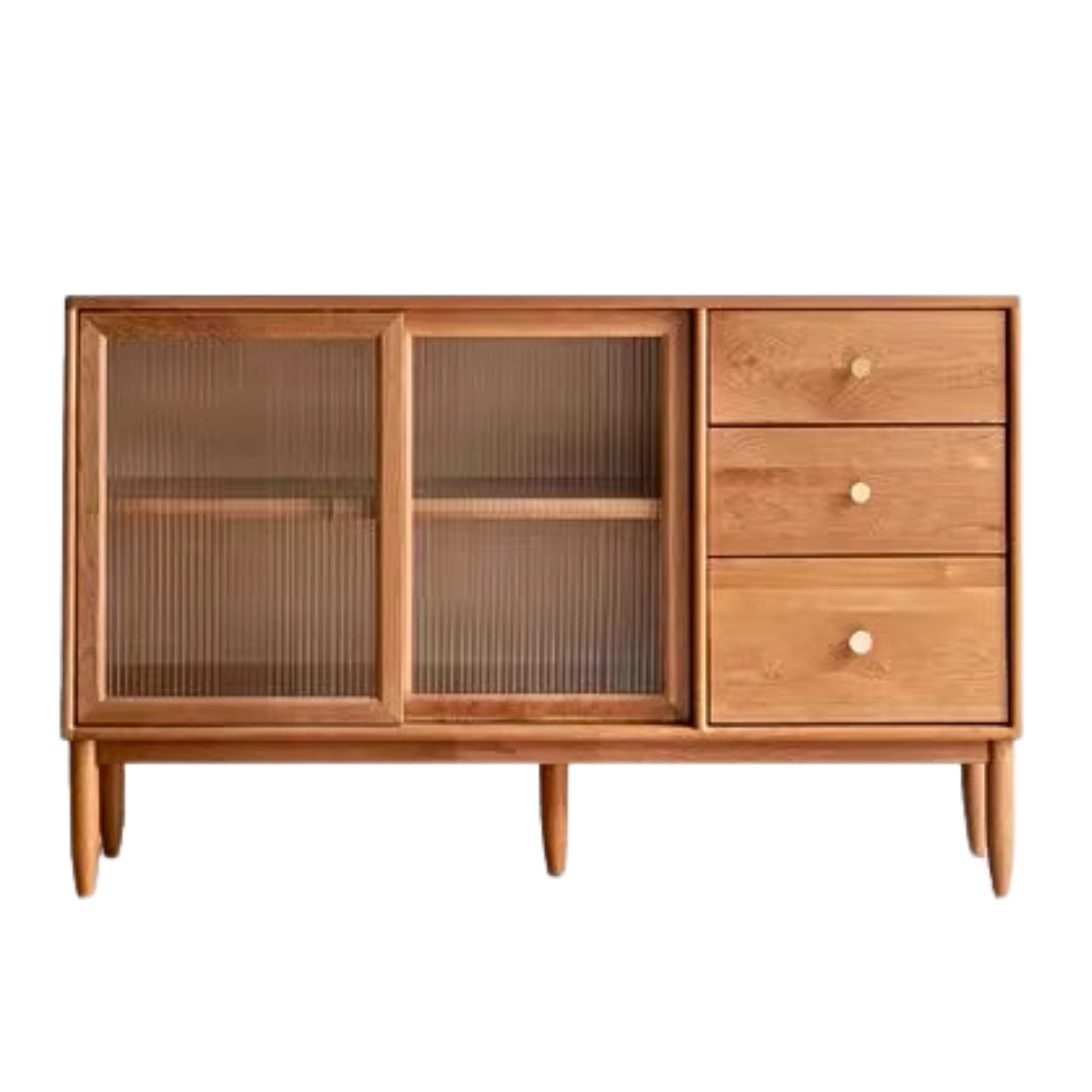 Cherry wood sideboard high cabinet multi-functional buffet,