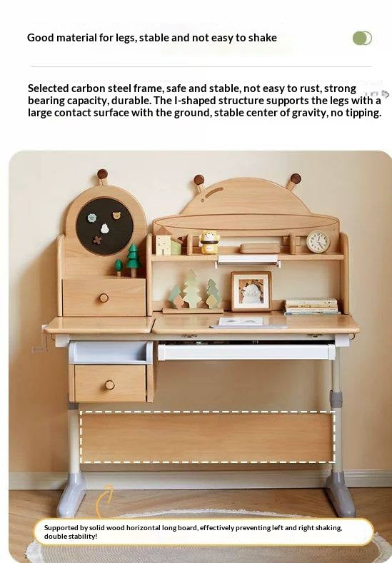 Beech Solid Wood Modern Bookshelf