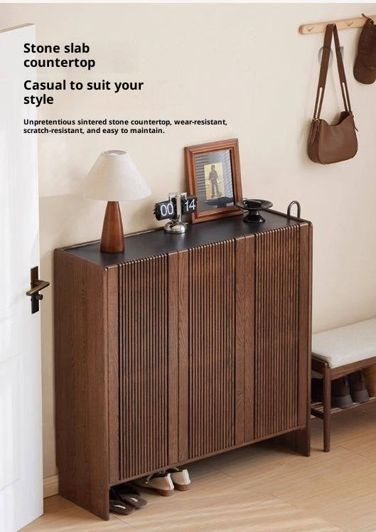 Oak Solid Wood Italian Light Luxury Shoe Cabinet