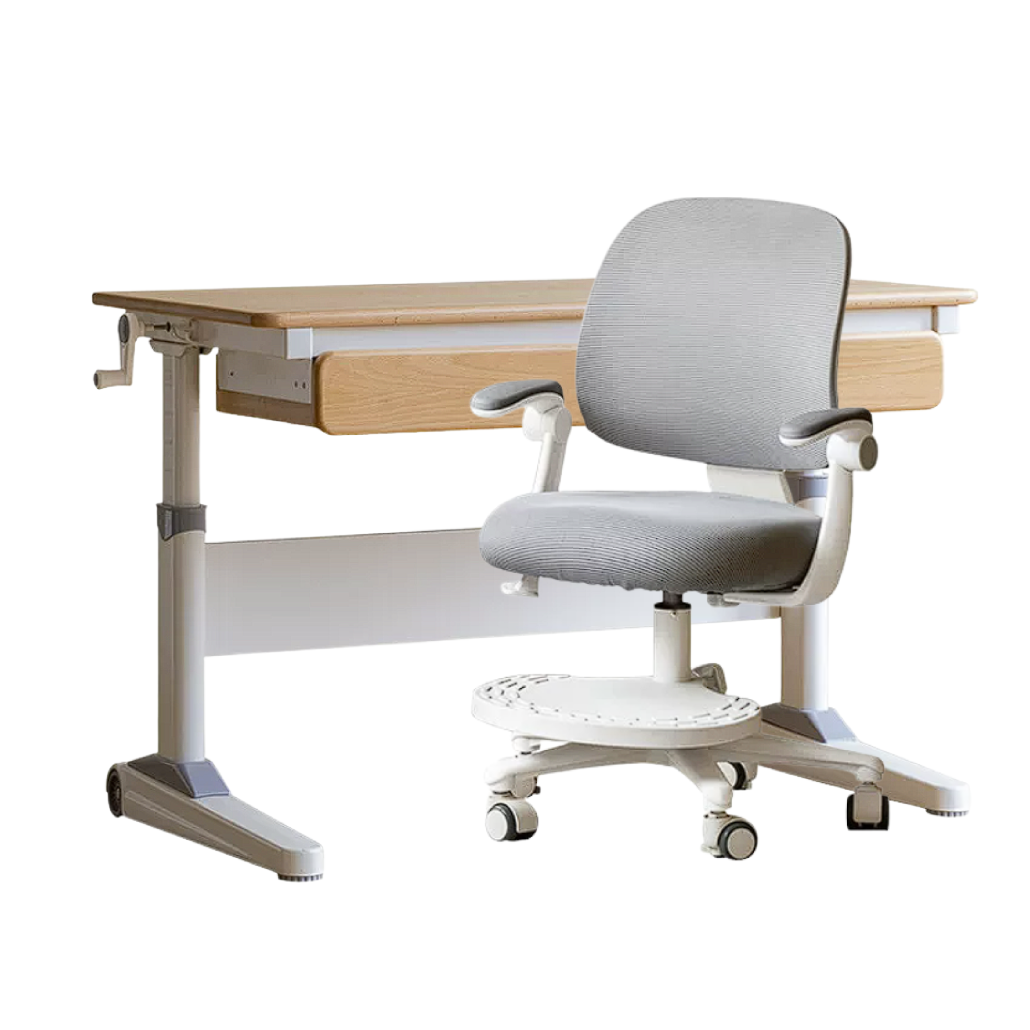 Beech Solid Wood Study Kids Lift Table