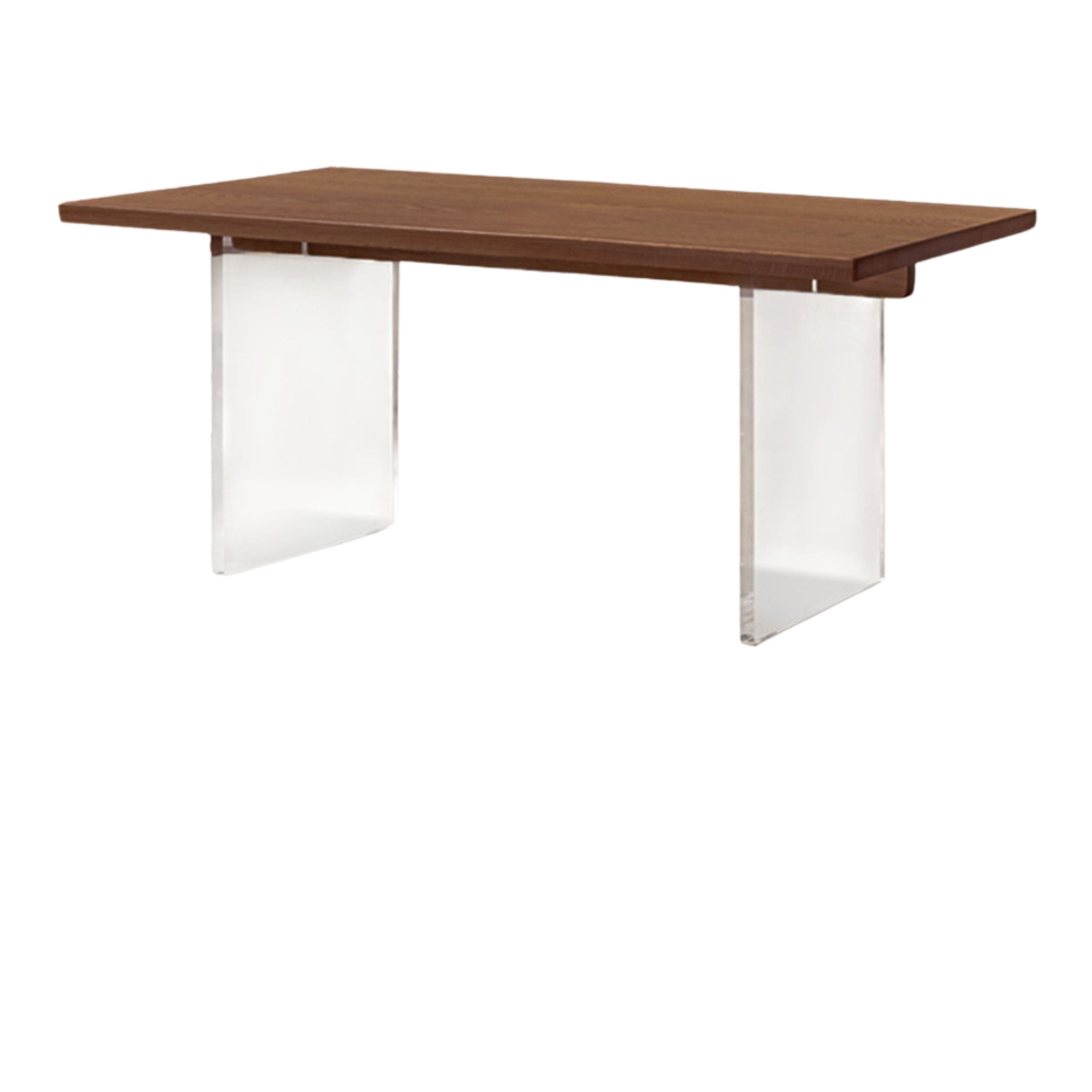 Oak, Black Walnut Solid Wood Dining Table Acrylic Floating Large Size