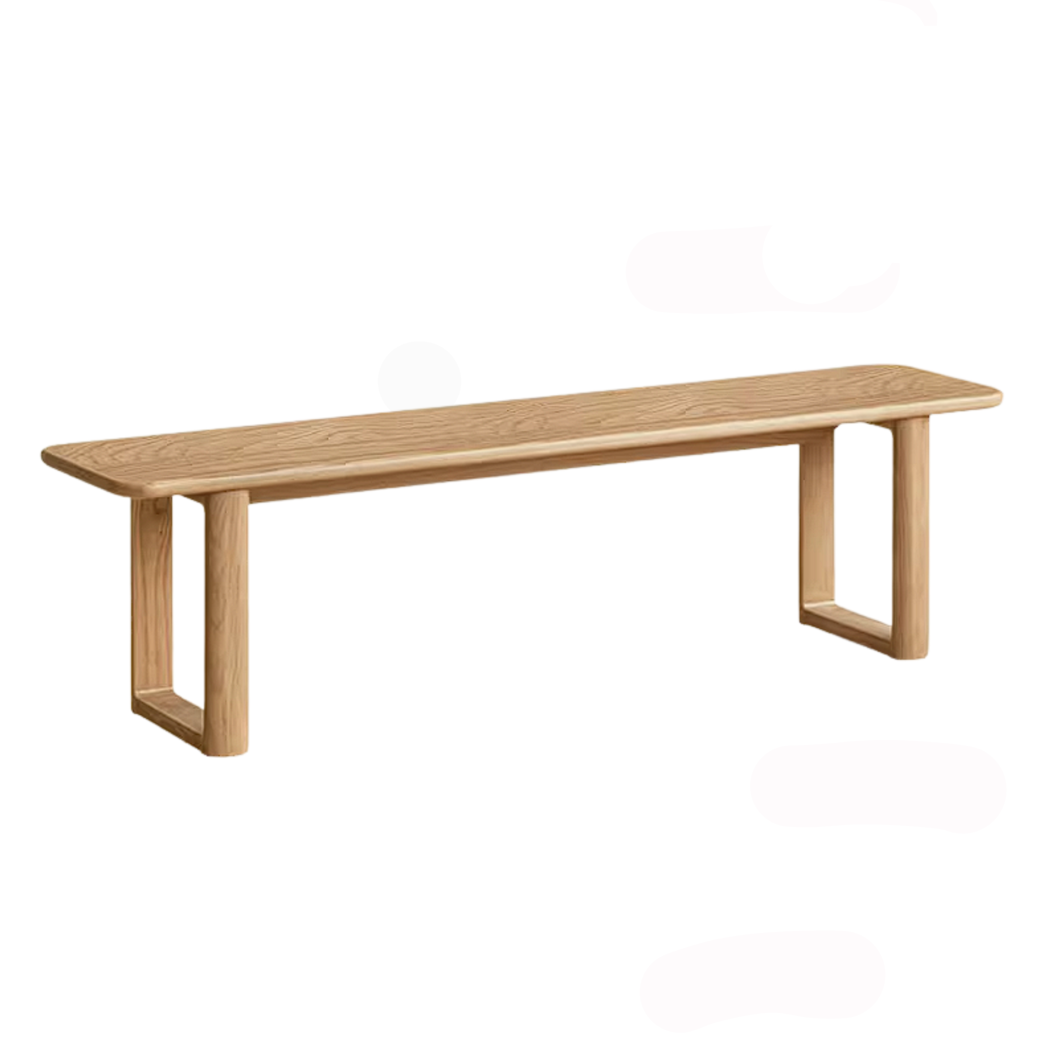 Oak, Ash Solid Wood Long Bench with Modern Minimalist Design