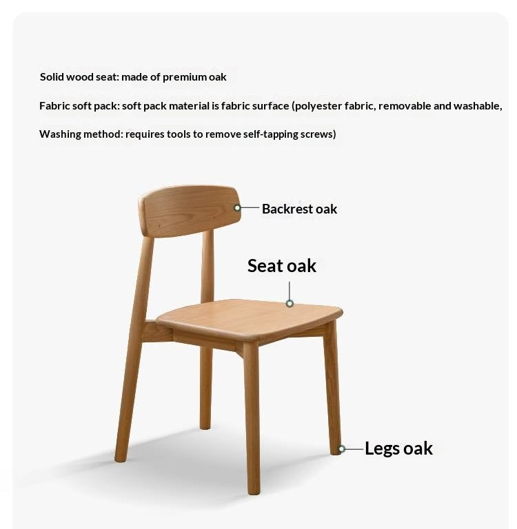 4 pcs set - Black Walnut, White Ash, Ach, Oak, Cherry, Solid RubberWood Dining Chair