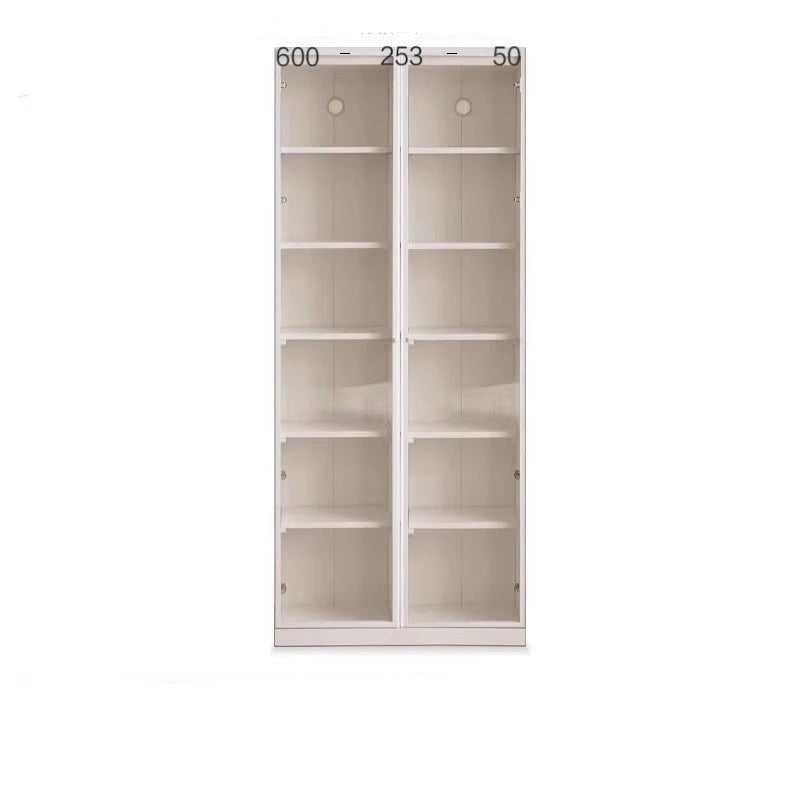 Poplar solid wood bookcase combination bookshelf wall-to-ceiling bookcase<