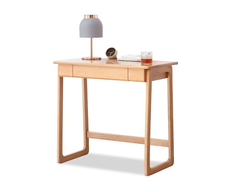 Beech solid wood small desk"