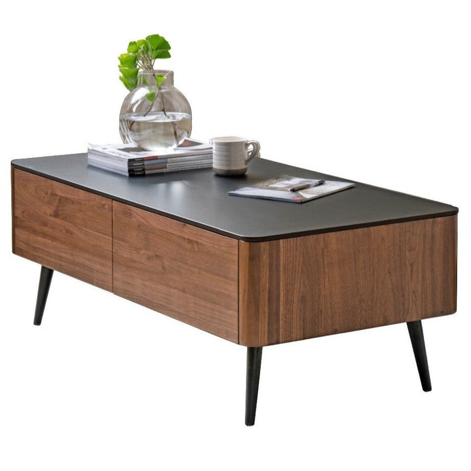 Black Walnut solid wood coffee table: