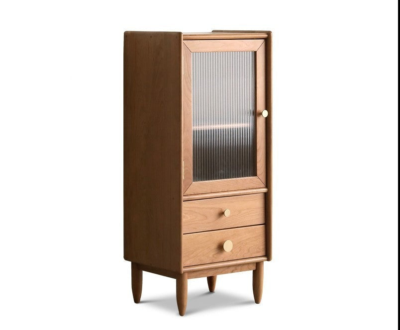 Cherry solid wood side cabinet"
