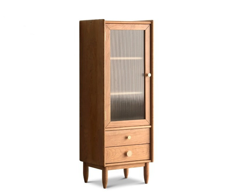 Cherry solid wood side cabinet"