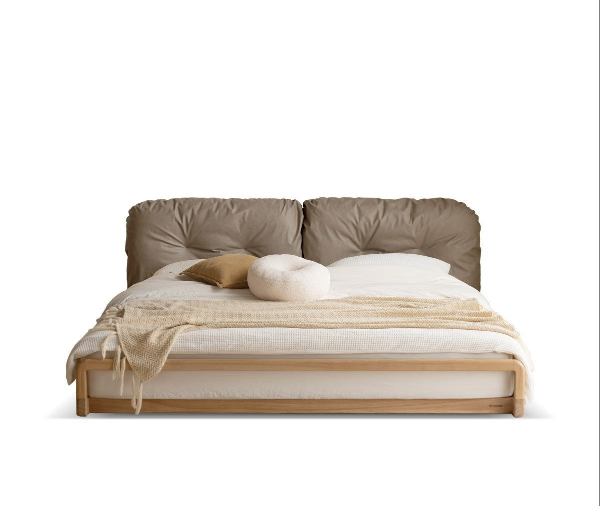 Technology cloth floor bed Ash solid wood "_)