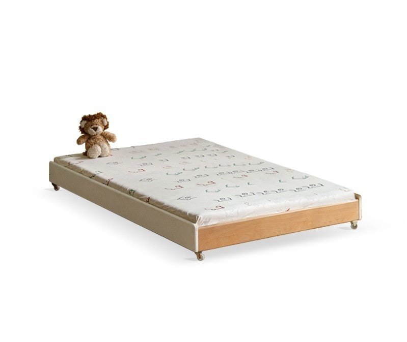 Oak solid wood floor bed with pulley toddler bed"