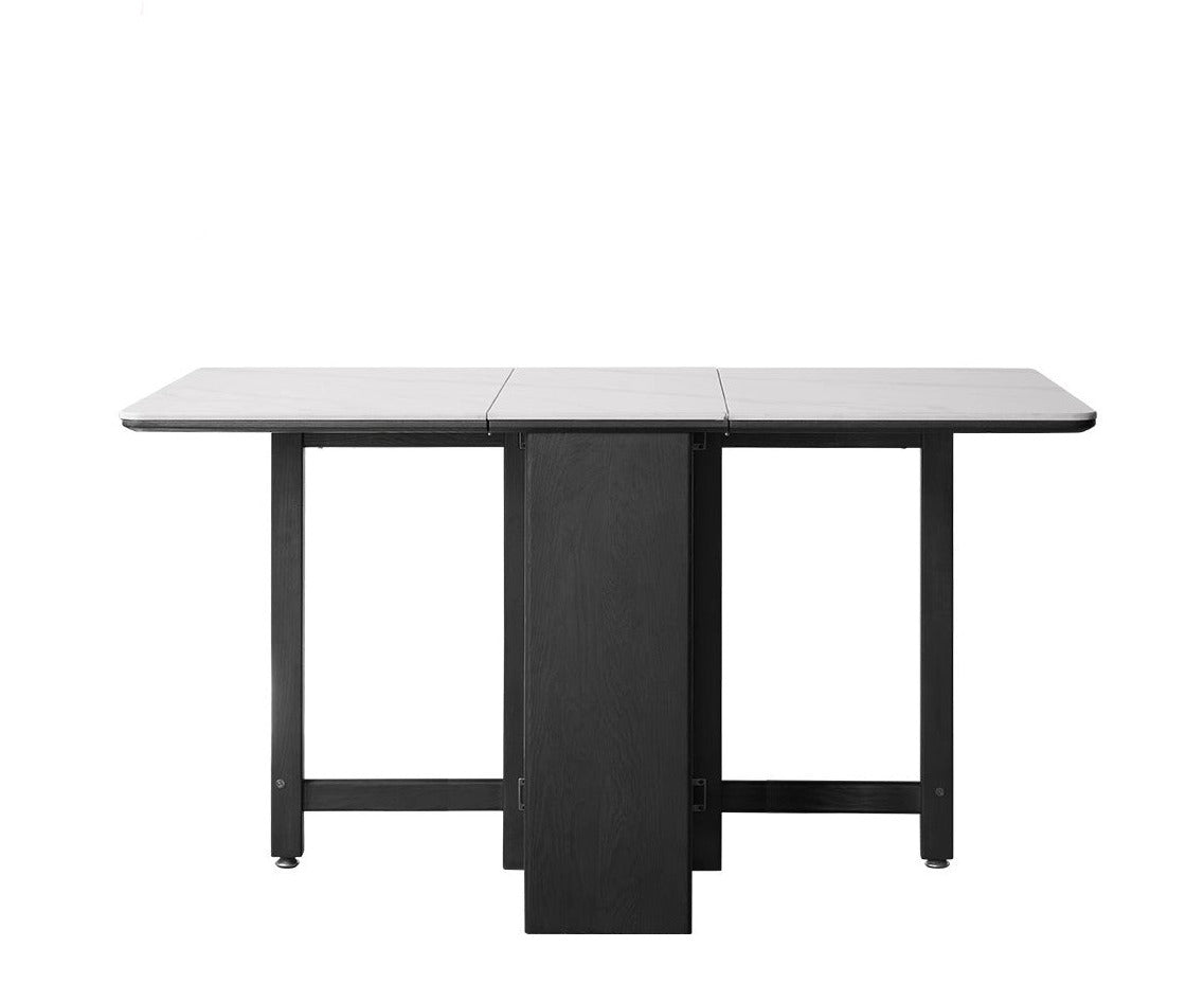 Light Luxury Rock Plate Black Dining Table Oak solid wood "