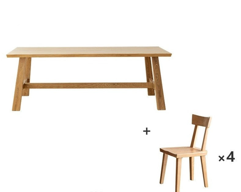Ash solid wood Farmhouse style  natural edges Dining table "