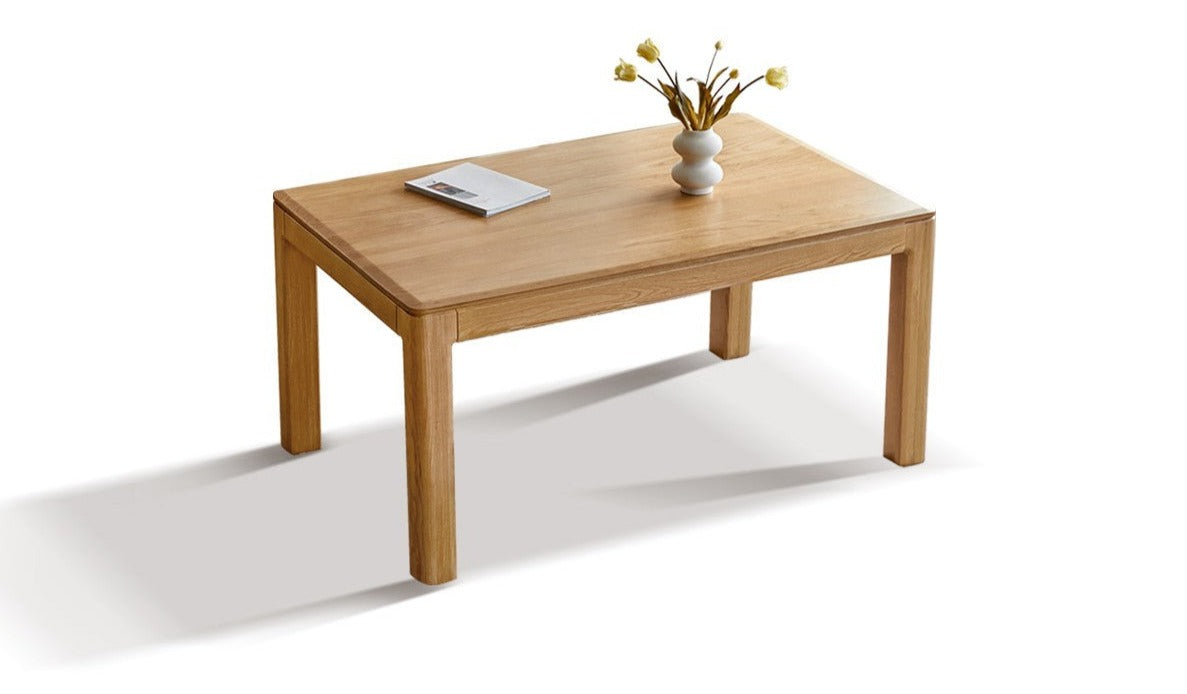 Ash solid wood long dining table-