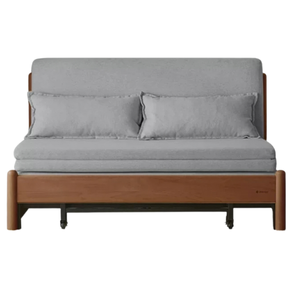 Beech Solid Wood Minimalist Pull-Out Sofa Bed