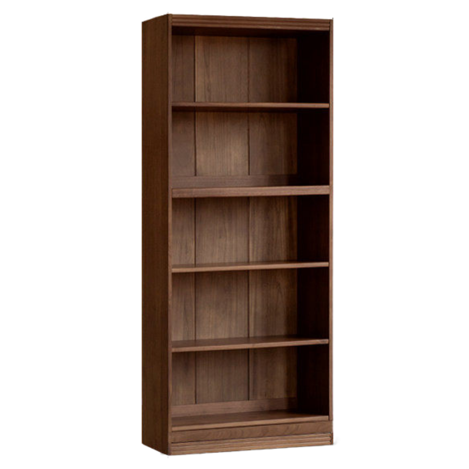 Black Walnut, Sandalwood Solid Wood Light Luxury Combined Bookshelf With Seat
