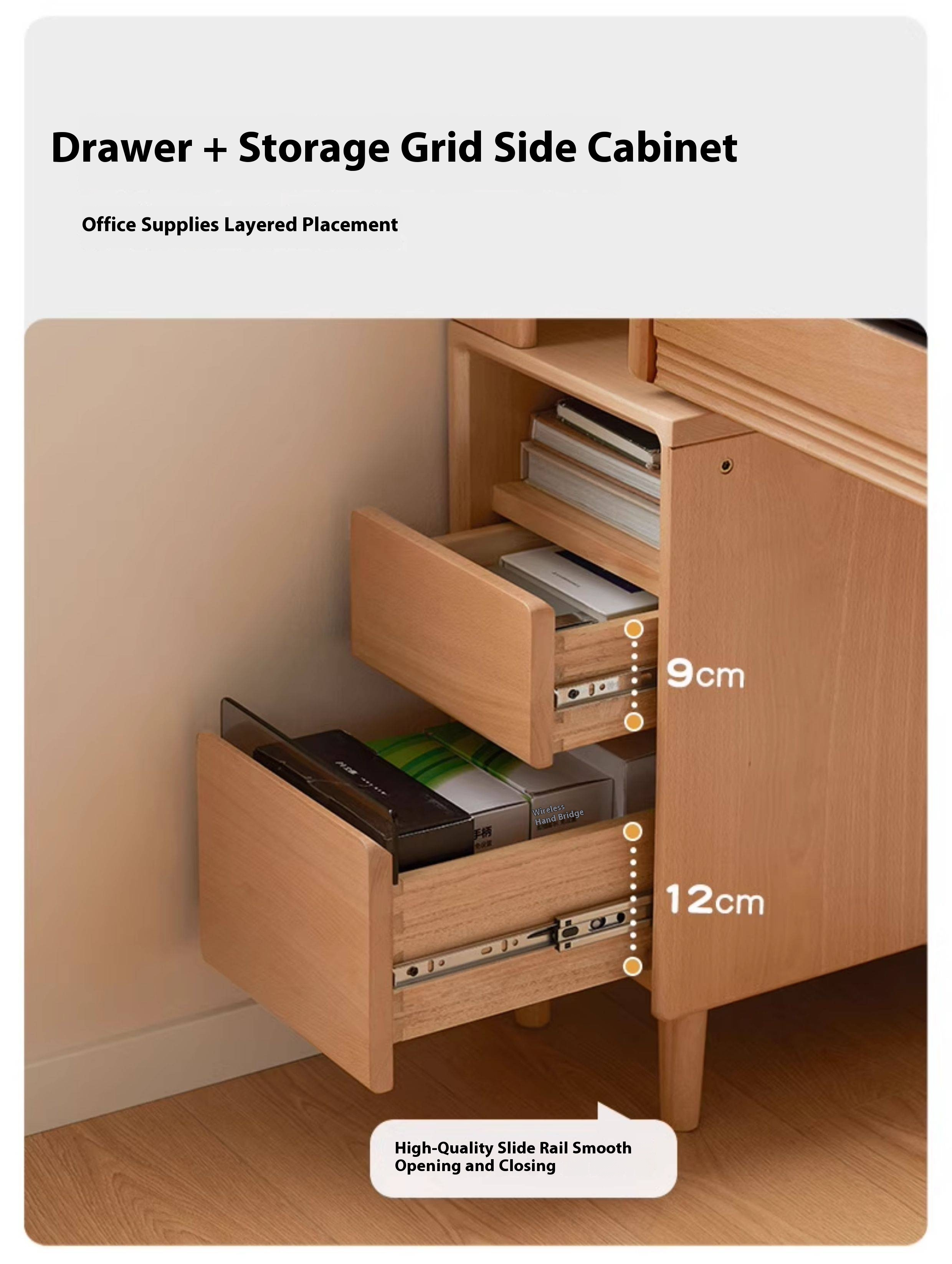 European Beech Solid Wood Retractable Modern Dressing Table